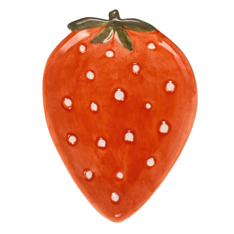 Stoneware Fruit Plate Set - 6.0"L x 4.0"W x 0.8"H