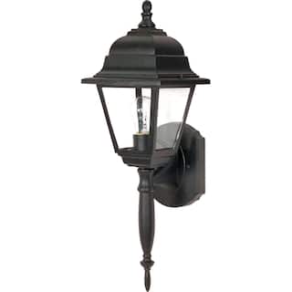 Nuvo Briton 1-light Textured Black Wall Lantern