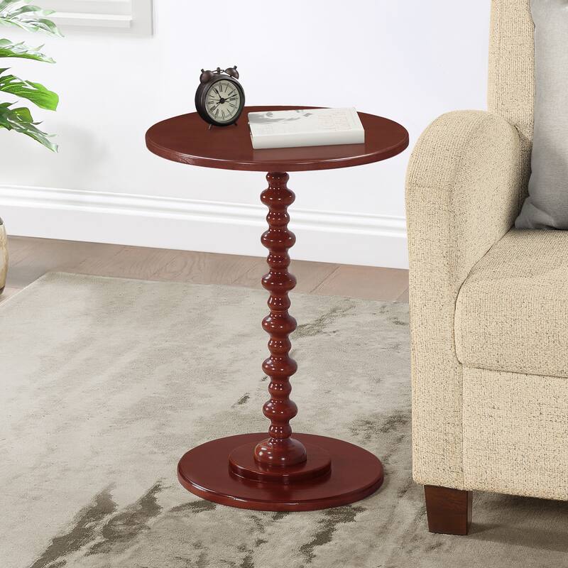 Convenience Concepts Palm Beach Round Spindle Table - Mahogany