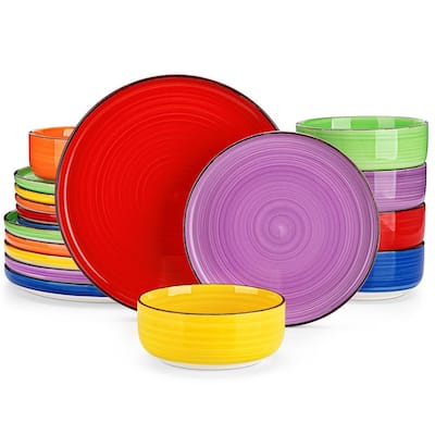 vancasso Bonita 18-Piece Round With Colourful Dinnerware Set