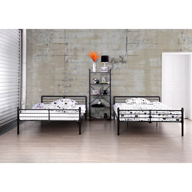 Wini Industrial Black Full over Full Metal Bunk Bed by Furniture of America