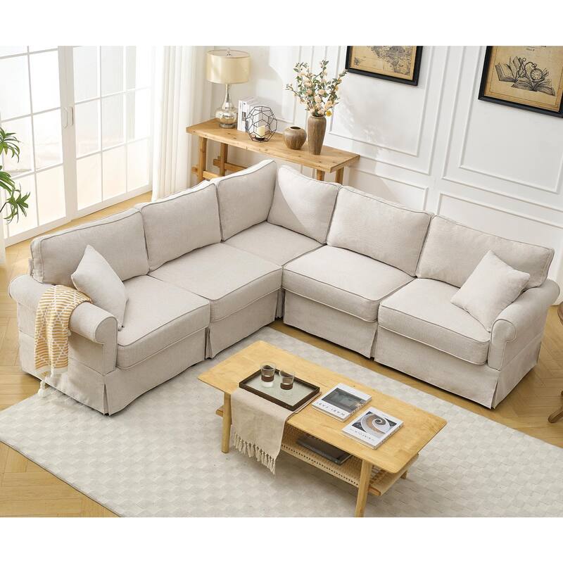 Modular Sectional Sofa Set Convertible L Shaped Couch