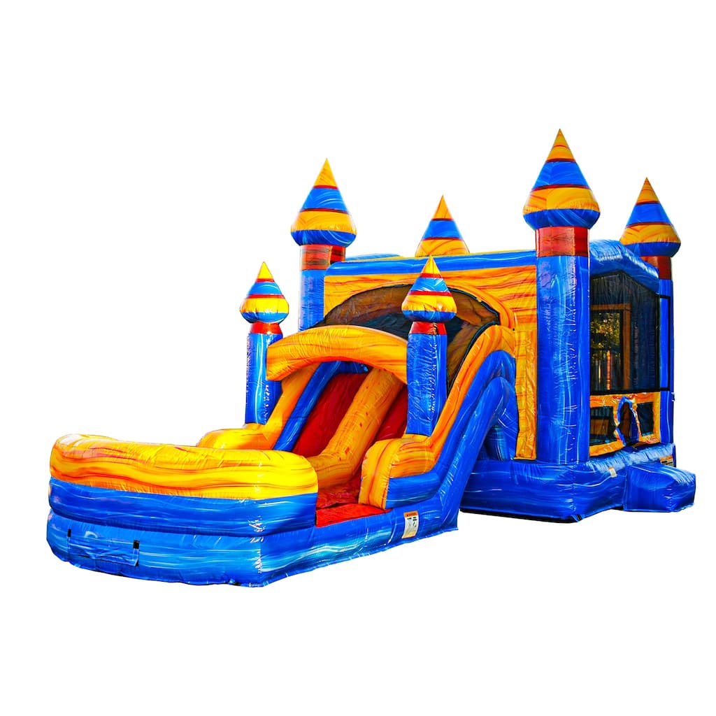 JumpOrange Melting Arctic Commercial Grade Inflatable Bounce House & Water Slide for Kids (with Pool and Blower)