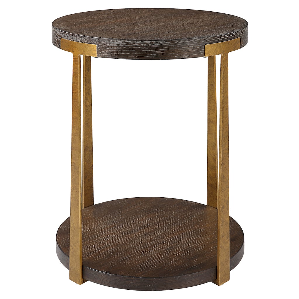 Uttermost 25554 19" Wide MDF, Metal, and Veneer End Table
