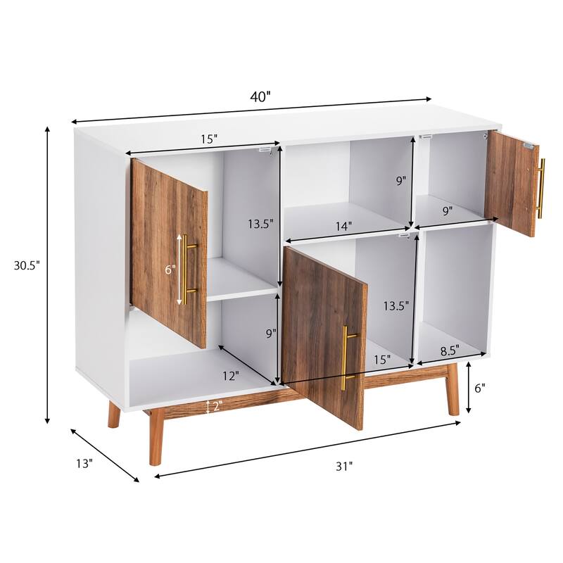 Sideboard Storage Cabinet Display Cabinet with Storage Compartments