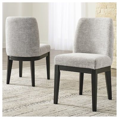 Burkhaus Dark Brown Dining Upholstered Side Chair, Set of 2 - 20.5" W x 24" D x 35.5" H