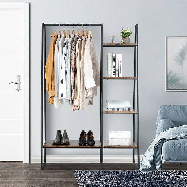 Shop Clothes Rack Free Standing Storage Tower With Metal Frame