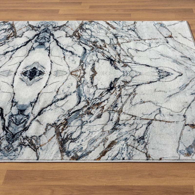 Luxe Weavers Abstract Modern Marble Area Rug, Indoor Carpet for Living Room