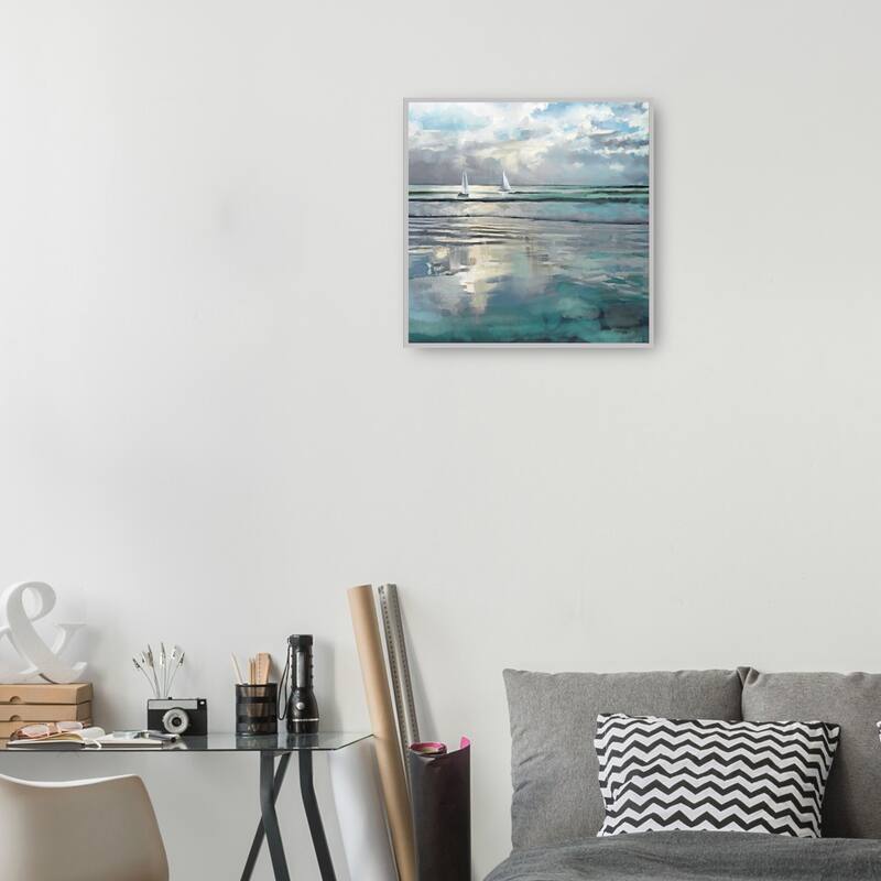 Indigo Seas By Studio Arts Canvas Art Print