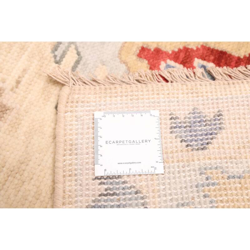 ECARPETGALLERY Hand-knotted Modern Oushak Ivory Wool Rug - 8'1 x 9'11