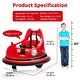 preview thumbnail 18 of 22, 12V Electric Kids Bumper Car w/ Parent Remote Control, LED Lights, Bluetooth Music & Anti-Collision Padding (Ages 1.5-5 Years)