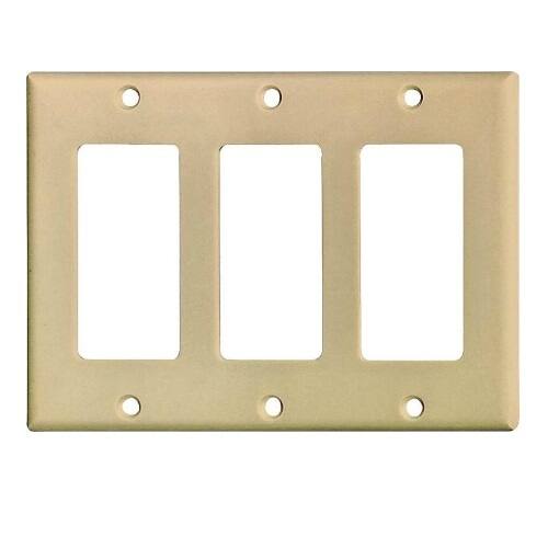 Shop Cooper Wiring 2163v Box 3 Gang Decorator Wall Plate Ivory