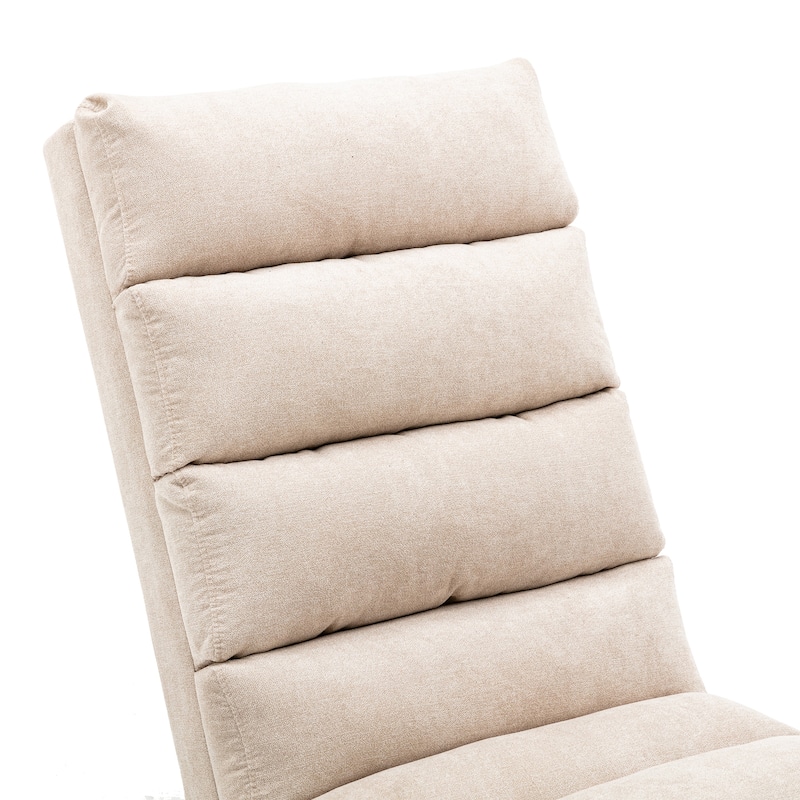 Linen Electric Massage Recliner Chaise Chair with Remote Control and Ergonomic Backrest