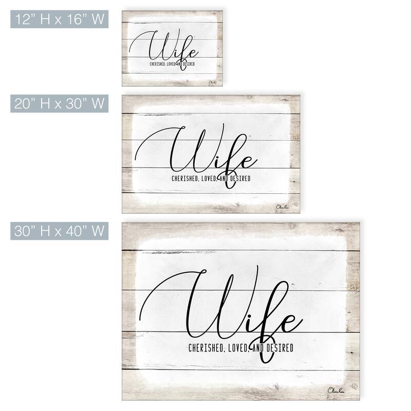 Olivia Rose 'Wife' Canvas Textual Wall Art - Bed Bath & Beyond - 31493255