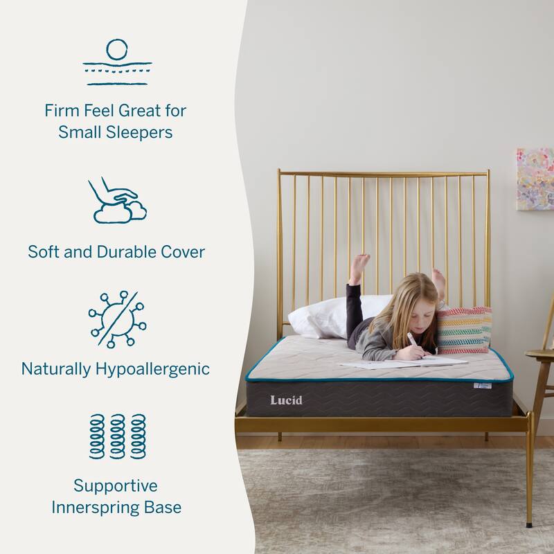 Lucid Comfort Collection 7 Inch Innerspring Mattress Firm Feel