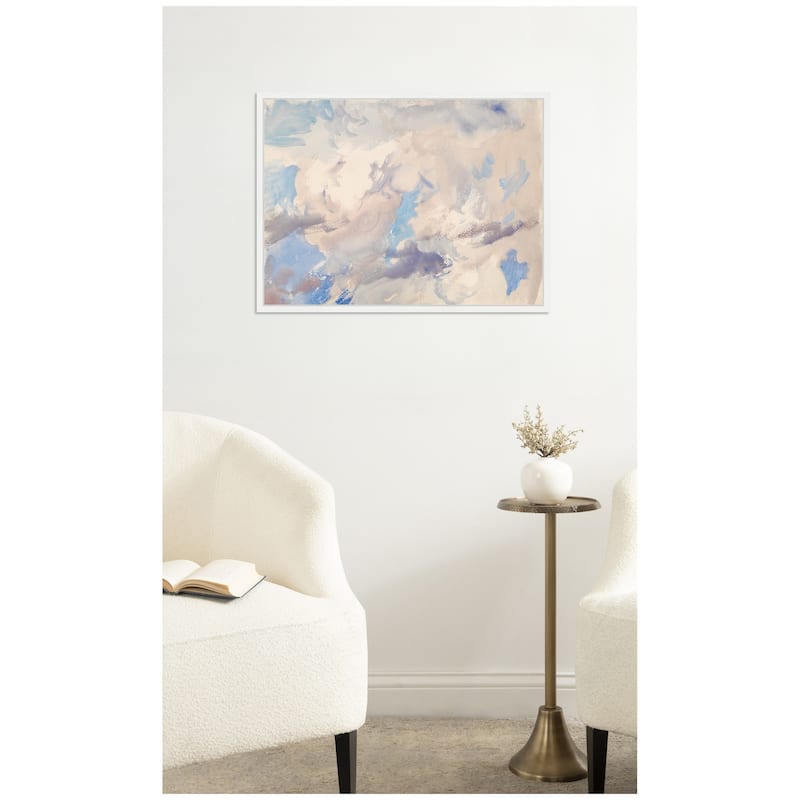 Kate and Laurel Sky circa 1910 John Singer Sargent by Nostalgia Prints Framed Canvas Wall Art Print