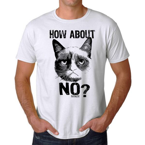 Grumpy Cat How About No Men S White Funny T Shirt On Sale Overstock 17065165
