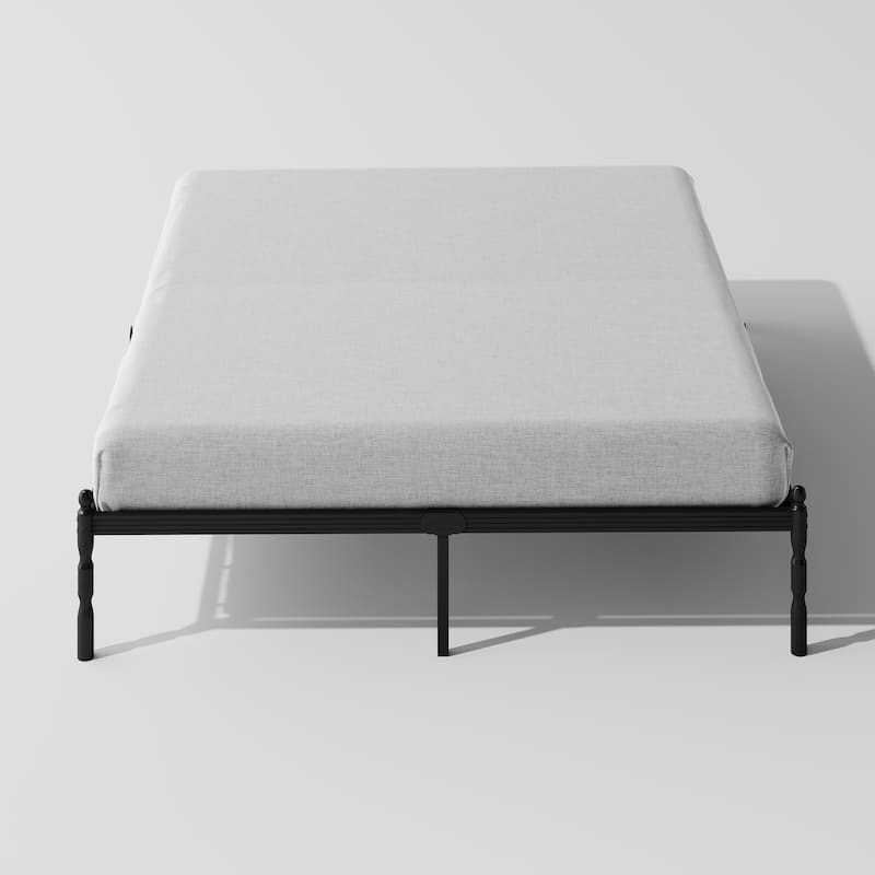 Heavy Duty Anti-Slip Metal Platform Bed with Side Baffles