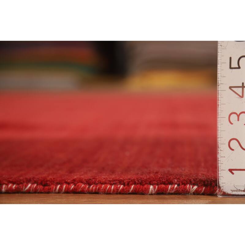 Hand Knotted Oriental 100% Wool Carpet Tribal Tribal Red Gabbeh Area Rug - 11' 3'' X 8' 5''