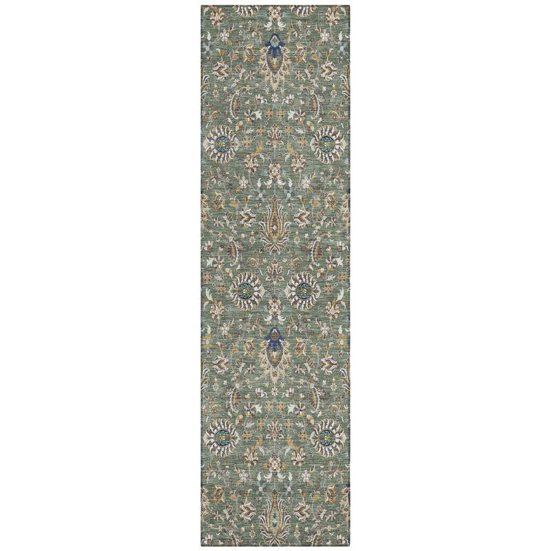 Machine Washable Indoor/Outdoor Traditional Persian Chantille Rug