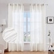 preview thumbnail 14 of 29, Deconovo Bedroom Crepe Solid Sheer Voile Curtain (2 Panels) 52*63 Inches - Cream