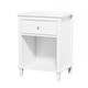 preview thumbnail 11 of 16, 3-Color Kid's Bedside Table with Drawer and Shelf White
