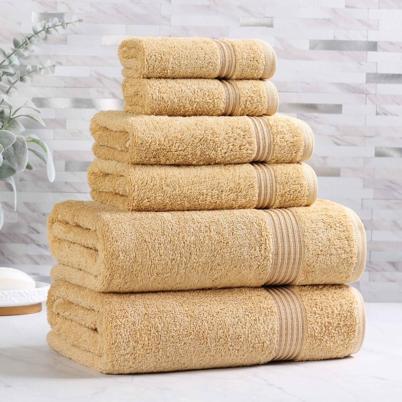 Superior Heritage Egyptian Cotton Absorbent 6-Piece Towel Set