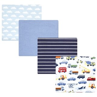 Hudson Baby Infant Boy Cotton Flannel Receiving Blankets, Colorful Transportation, One Size - Colorful Transportation - One Size