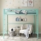 preview thumbnail 6 of 5, Walker Edison Browning Mint Metal Modern Twin Loft Bed