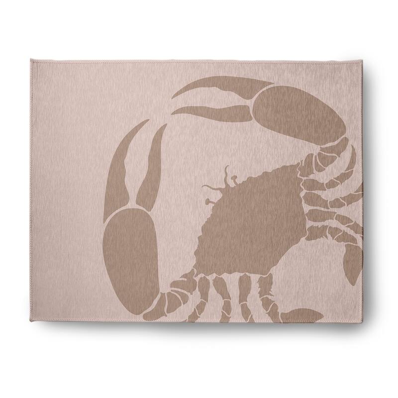 Crab Dip Nautical Indoor/Outdoor Rug - Mauve - 8' x 10'