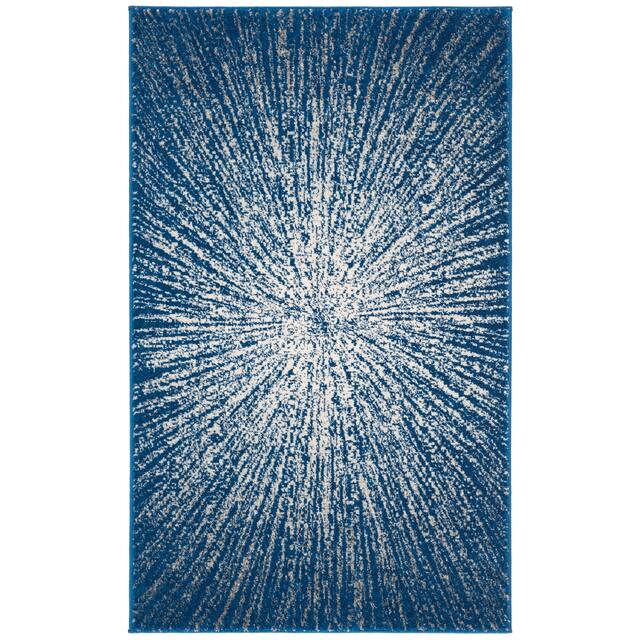 SAFAVIEH Evoke Juli Abstract Boho Burst Rug - 2'2" x 5' - Navy/Ivory