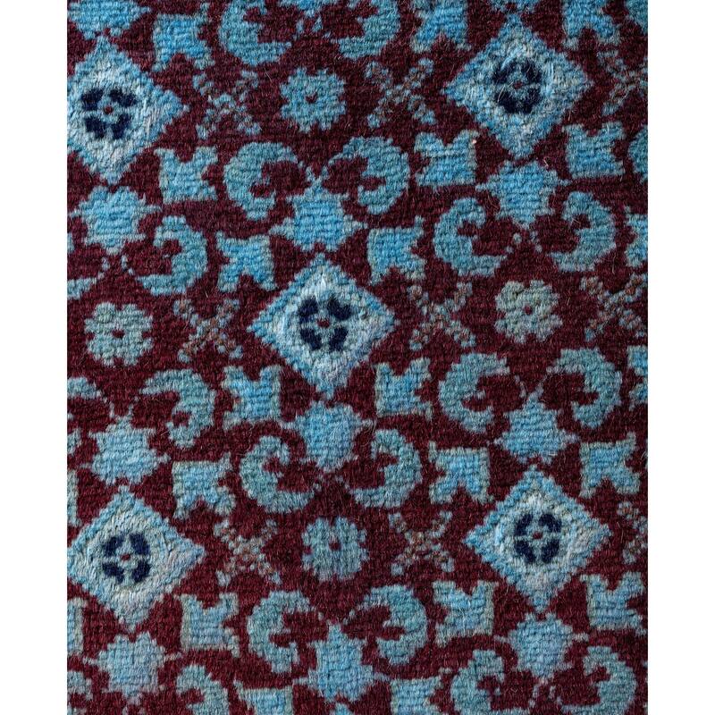 Overdyed One-of-a-Kind Hand-Knotted Area Rug - Red - 3' 3" x 5' 4"
