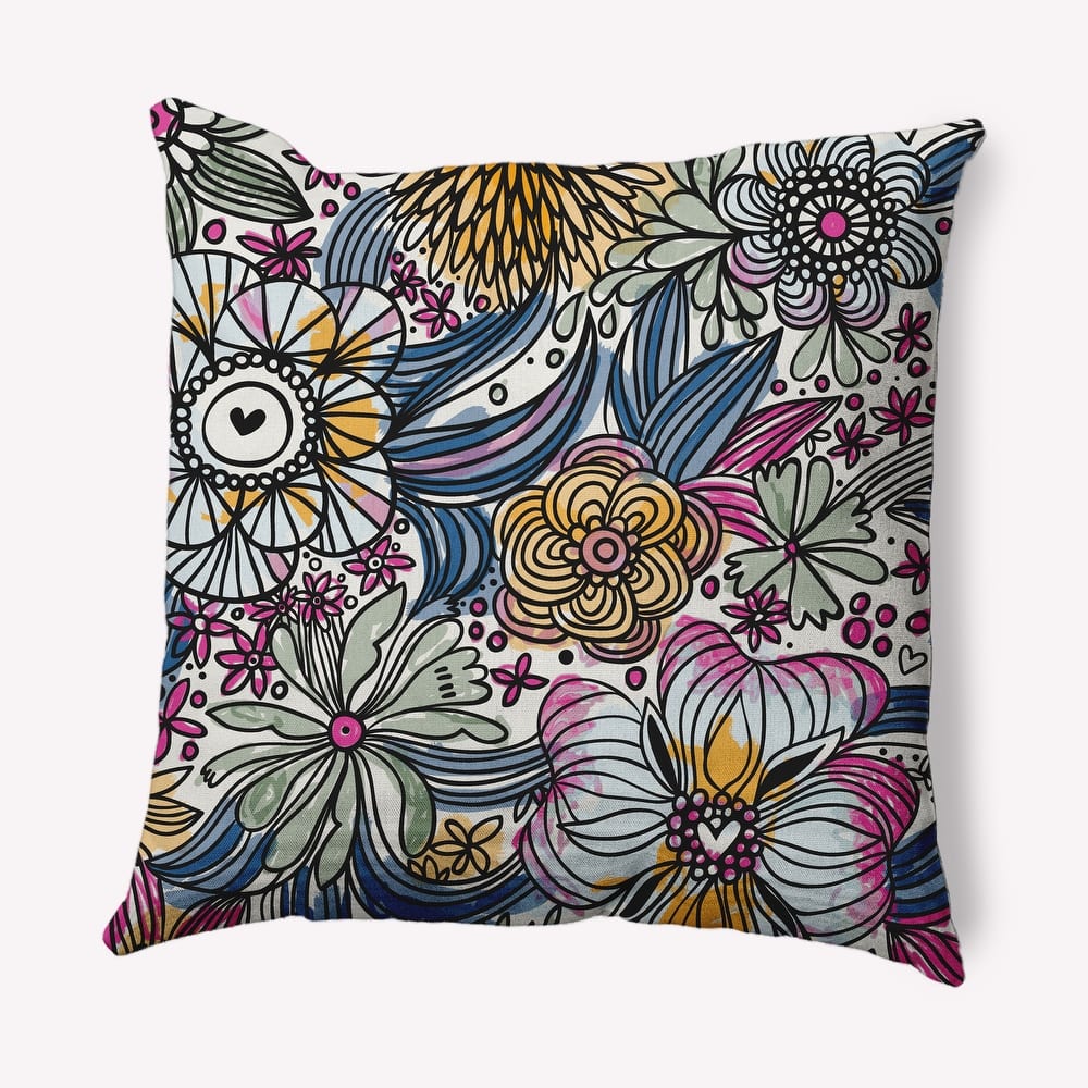 Flower Melange Decorative Throw Pillow