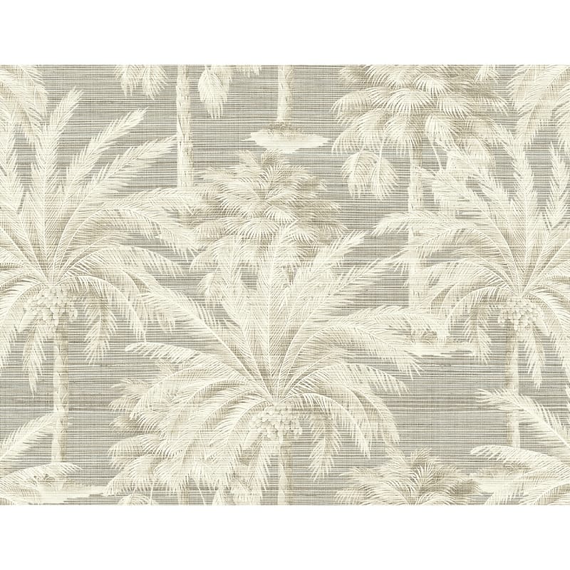 Kenneth James Dream Of Palm Trees Grey Texture Wallpaper - 27in x 324in x 0.025in