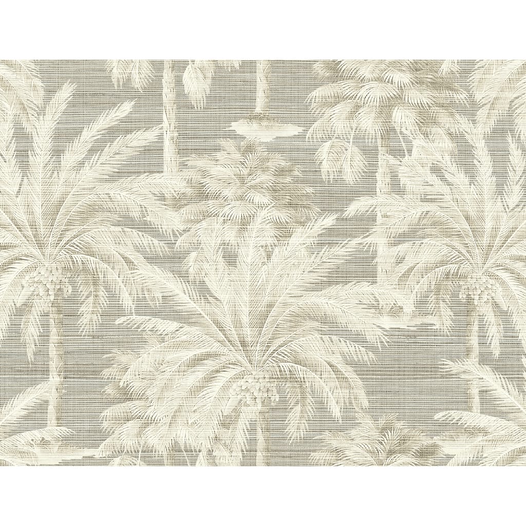 Kenneth James Dream Of Palm Trees Grey Texture Wallpaper - 27in x 324in x 0.025in