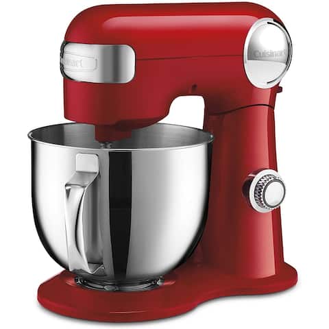 Cuisinart SM-50RFR 5.5-Quart Stand Mixer, Brushed Chrome, Red - Certified Refurbished