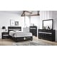 preview thumbnail 1 of 0, Bambie 6 Piece Black Silver Storage Platform Bedroom Set Queen