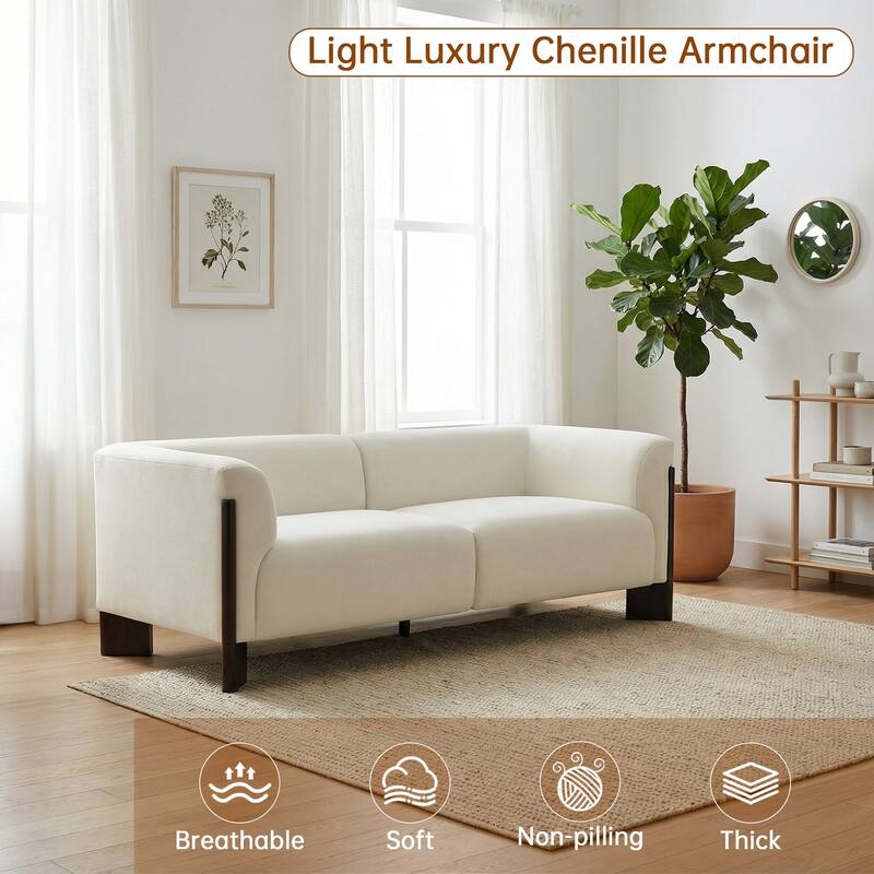 81 inch Wide Nordic Oversized Loveseat Sofa Set of 2