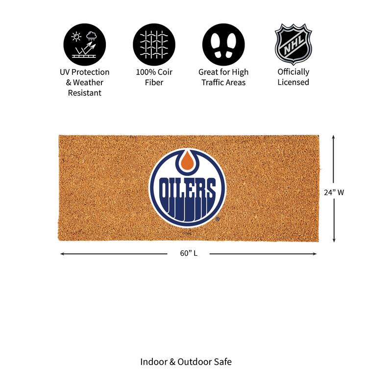 Edmonton Oilers Full Color Indoor/Outdoor Coir Mat