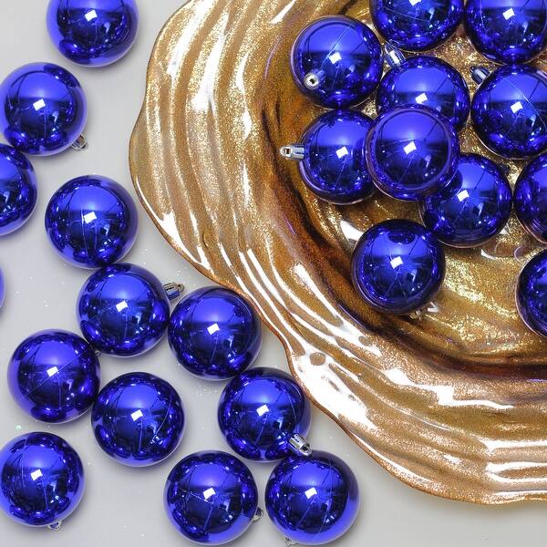 Shop 60ct Royal Blue Shatterproof Shiny Christmas Ball Ornaments