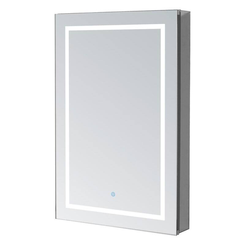 AQUADOM Royale Plus 24W Bathroom Led Lighted Medicine Cabinet Defogger, 3X LED Adjustable Magnifying Mirror, Electrical Outlets.