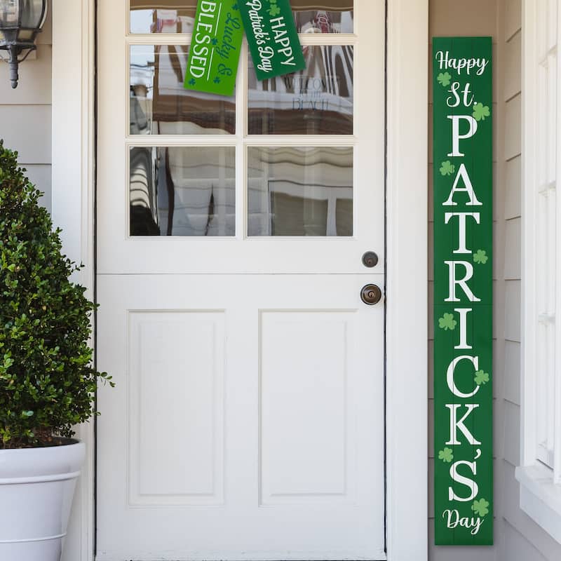 Glitzhome 60"H Wooden St. Patrick's Porch Sign