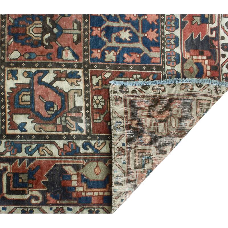 Vintage Distressed Roman Rust/Navy Rug - 6'6" x 9'10"