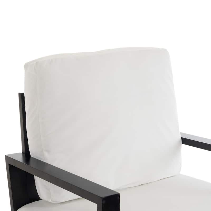 Roomfitters Modern Low Back Floral Velvet Accent Armchair with Gold Metal Legs, Wide Armrests and Pillow Back