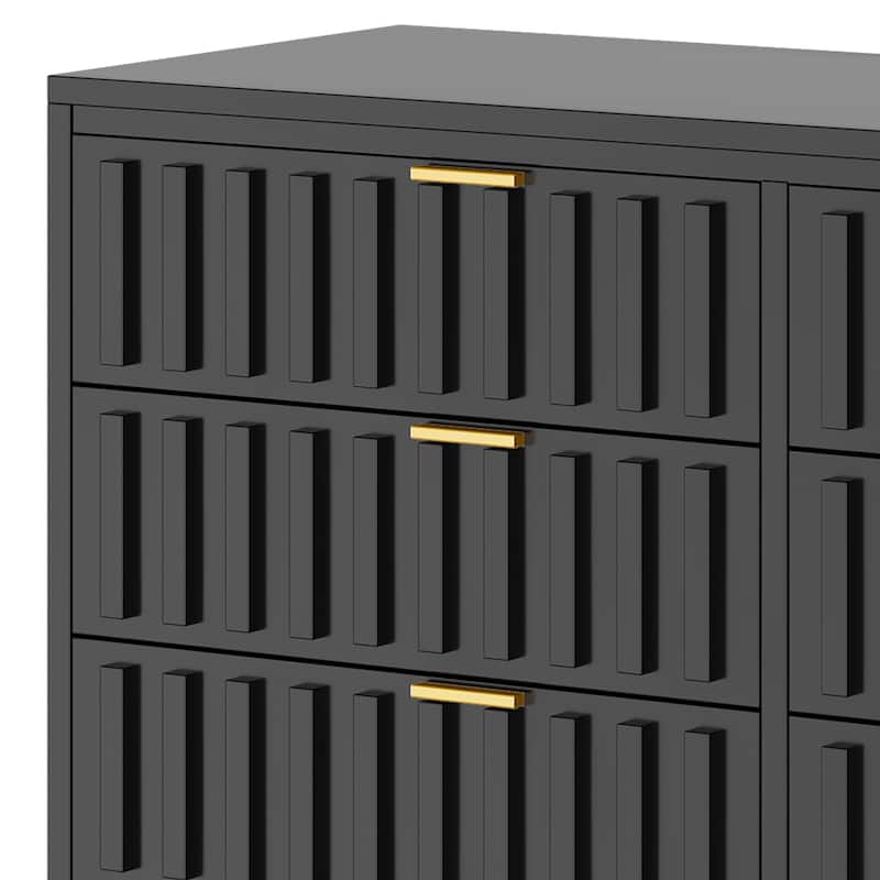 6 Drawer Metal Storage Cabinet for Living Room, Entryway, Hallway