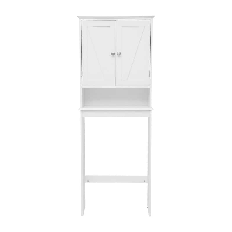 Farmhouse Over the Toilet Cabinet with Shelves and Magnetic Closure Doors