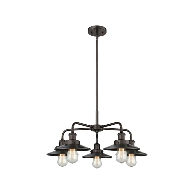 Innovations Lighting Ballston Urban - 5 Light 26" Stem Hung Chandelier - Oil Rubbed Bronze