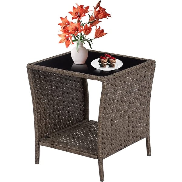 Outdoor Side Table Wicker Rattan Side Tables Bed Bath & Beyond 37398242