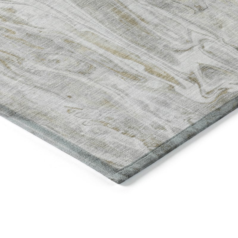 Machine Washable Indoor/ Outdoor Chantille Abstract Modern Rug