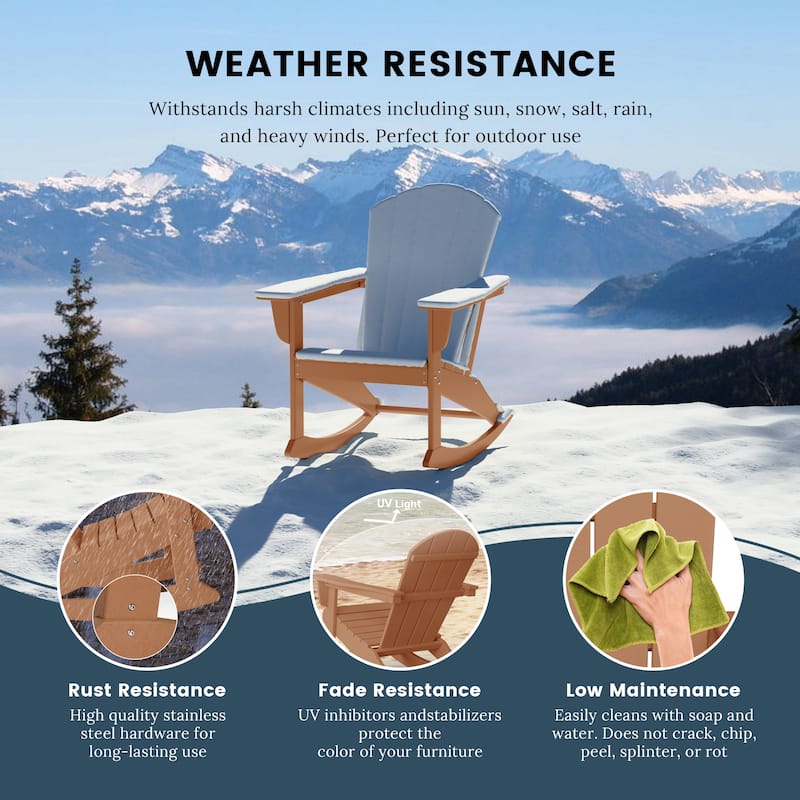 Polytrends Laguna Hdpe All Weather Outdoor Patio Rocking Chair